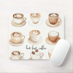 Aber zuerst, Kaffeetassen Mousepad