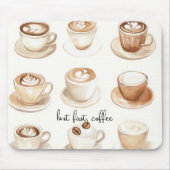 Aber zuerst, Kaffeetassen Mousepad (Vorne)