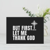 Aber zuerst Ließ ich Gott sei Dank Einladung (Stehend Vorderseite)