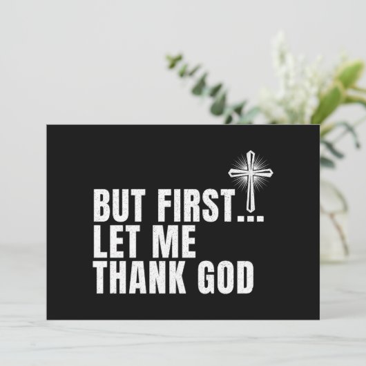 Aber zuerst Ließ ich Gott sei Dank Einladung (Stehend Vorderseite)