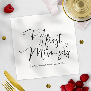 Aber zuerst Mimosas Junggesellinnenabschied Serviette