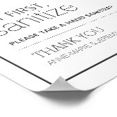 Aber zuerst: Sanitize Wedding Sign Poster (Ecke)