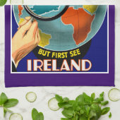 Aber zuerst sehen Sie Irland! Geschirrtuch (Gefaltet)