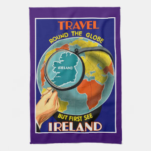 Aber zuerst sehen Sie Irland! Geschirrtuch