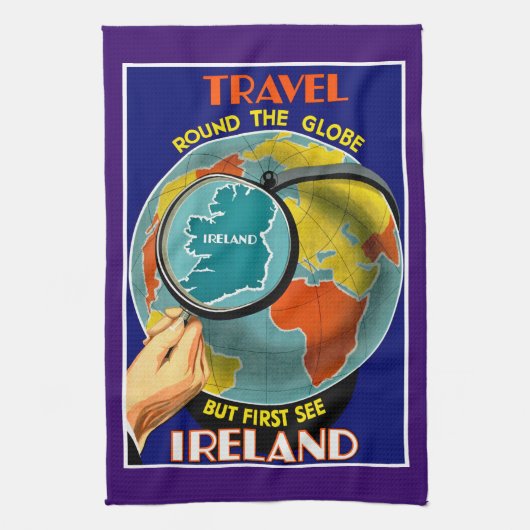Aber zuerst sehen Sie Irland! Geschirrtuch (Vertikal)