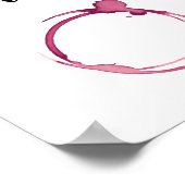 Aber zuerst Wein - Roter Glass Stain, Wein Lover G Poster (Ecke)