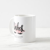 Aber zuerst Wimpern | Wimperntechniker Monogramm Kaffeetasse (Vorderseite Links)