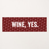 Aber zuerst Yoga und Wein Fun Moderne Muster Yoga Yogamatte (Rückseite (Horizontal))