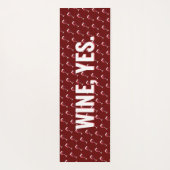 Aber zuerst Yoga und Wein Fun Moderne Muster Yoga Yogamatte (Rückseite)