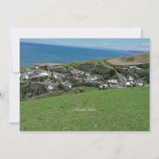 Aberath, Dorf Wales Karte (Vorderseite)