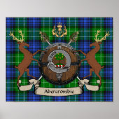 Abercrombie Abzeichen & Scottish Targe Personalisi Poster (Vorne)