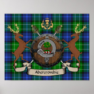 Abercrombie Abzeichen & Scottish Targe Personalisi Poster
