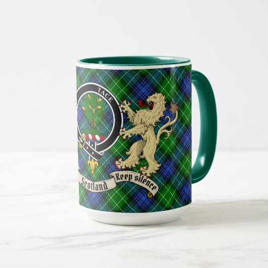 Abercrombie Abzeichen & Tartan Personalisiert Tasse (VorderseiteRechts)
