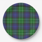Abercrombie Blau Grün Tartan Schottenmuster Schott Pappteller (Vorderseite)