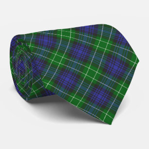 Abercrombie Blau Grüner Tartan Karo Schottisch Krawatte