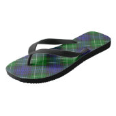 Abercrombie Blue Green Tartan Kariert schottisch Badesandalen (Schrägansicht)