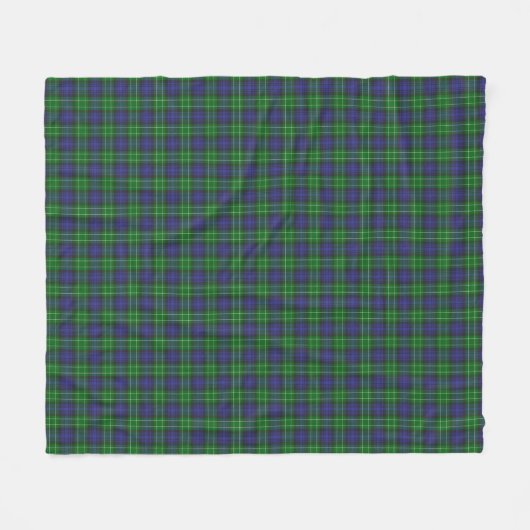 Abercrombie Blue Green Tartan Kariert schottisch Fleecedecke (Vorderseite (Horizontal))