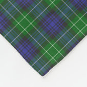 Abercrombie Blue Green Tartan Kariert schottisch Fleecedecke (Ecke)