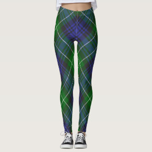 Abercrombie Blue Green Tartan Kariert schottisch Leggings