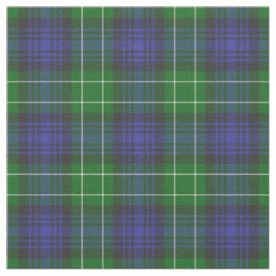 Abercrombie Blue Green Tartan Kariert schottisch Stoff