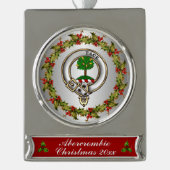 Abercrombie-Clan-Abzeichen Banner-Ornament Silber (Vorderseite)