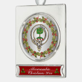 Abercrombie-Clan-Abzeichen Banner-Ornament Silber (Links)