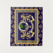 Abercrombie Clan Abzeichen Personalisiert Blue Wandteppich (Vorderseite)