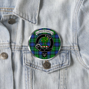 Abercrombie-Clan-Abzeichen & Tartan-Knopf Button