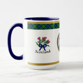 Abercrombie Clan Abzeichen Tartan & Motto Tasse (Links)