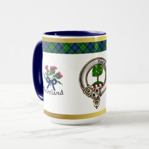 Abercrombie Clan Abzeichen Tartan & Motto Tasse