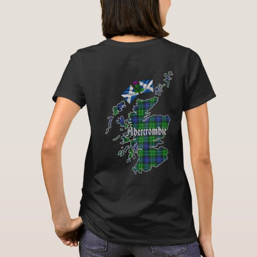 Abercrombie Clan Abzeichen & Tartan T-Shirt (Rückseite)