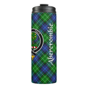 Abercrombie Clan Abzeichen & Tartan Thermosbecher