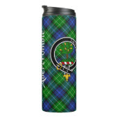 Abercrombie Clan Abzeichen & Tartan Thermosbecher (Nach rechts gedreht)