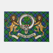 Abercrombie-Clan-Abzeichen und Tartan Fußmatte (Vorderseite)