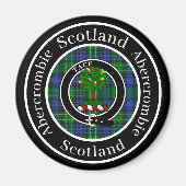 Abercrombie-Clan-Abzeichen und Tartan Magnet (Vorne)