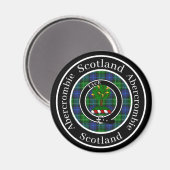 Abercrombie Clan Badge & Tartan Magnet (Vorderseite/Rückseite)