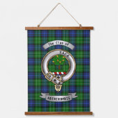 Abercrombie Clan Badge & Tartan Personalized Wandteppich Mit Holzrahmen (Vorderseite)