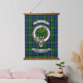 Abercrombie Clan Badge & Tartan Personalized Wandteppich Mit Holzrahmen (Schlafzimmer)