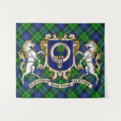 Abercrombie Clan Badge & Tartan Tapestry Wandteppich (Vorderseite (Horizontal))