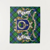 Abercrombie Clan Badge & Tartan Tapestry Wandteppich (Vorderseite)