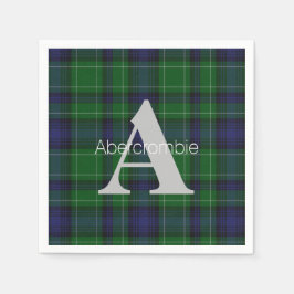Abercrombie Clan Kariert Monogram Paper Napkins Serviette