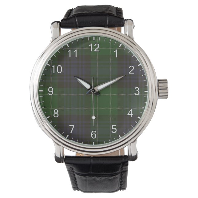 Abercrombie Clan Tartan Armbanduhr (Vorderseite)