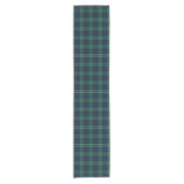 Abercrombie Clan Tartan Blau und Grün Kariert Kurzer Tischläufer (Vorderseite)