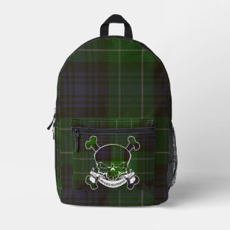 Abercrombie Clan Tartan Skull Bedruckter Rucksack