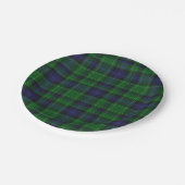 Abercrombie Clantartan-karierte Papierplatte Pappteller (Schrägansicht)