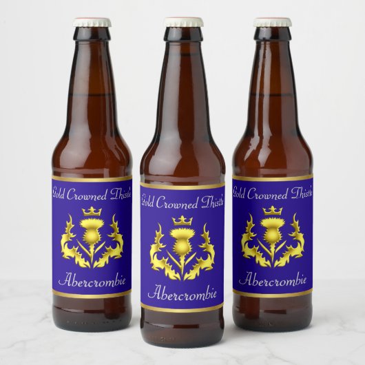 Abercrombie Gold Crowned Thistle Bierflaschenetikett (Flaschen)