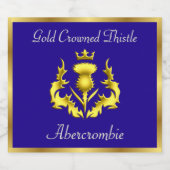 Abercrombie Gold Crowned Thistle Bierflaschenetikett (Einzelnes Label)