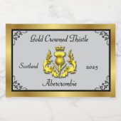 Abercrombie Gold Crowned Thistle Schaumweinetikett (Einzelnes Label)