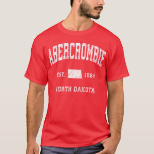 Abercrombie North Dakota Nd Vintage Sport Athletik T-Shirt