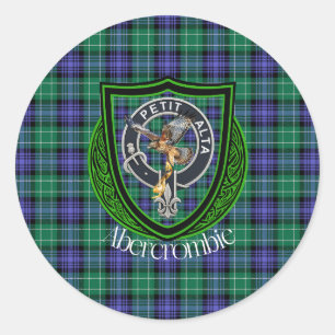 Abercrombie schottischer Clan Tartan und Wappen Runder Aufkleber